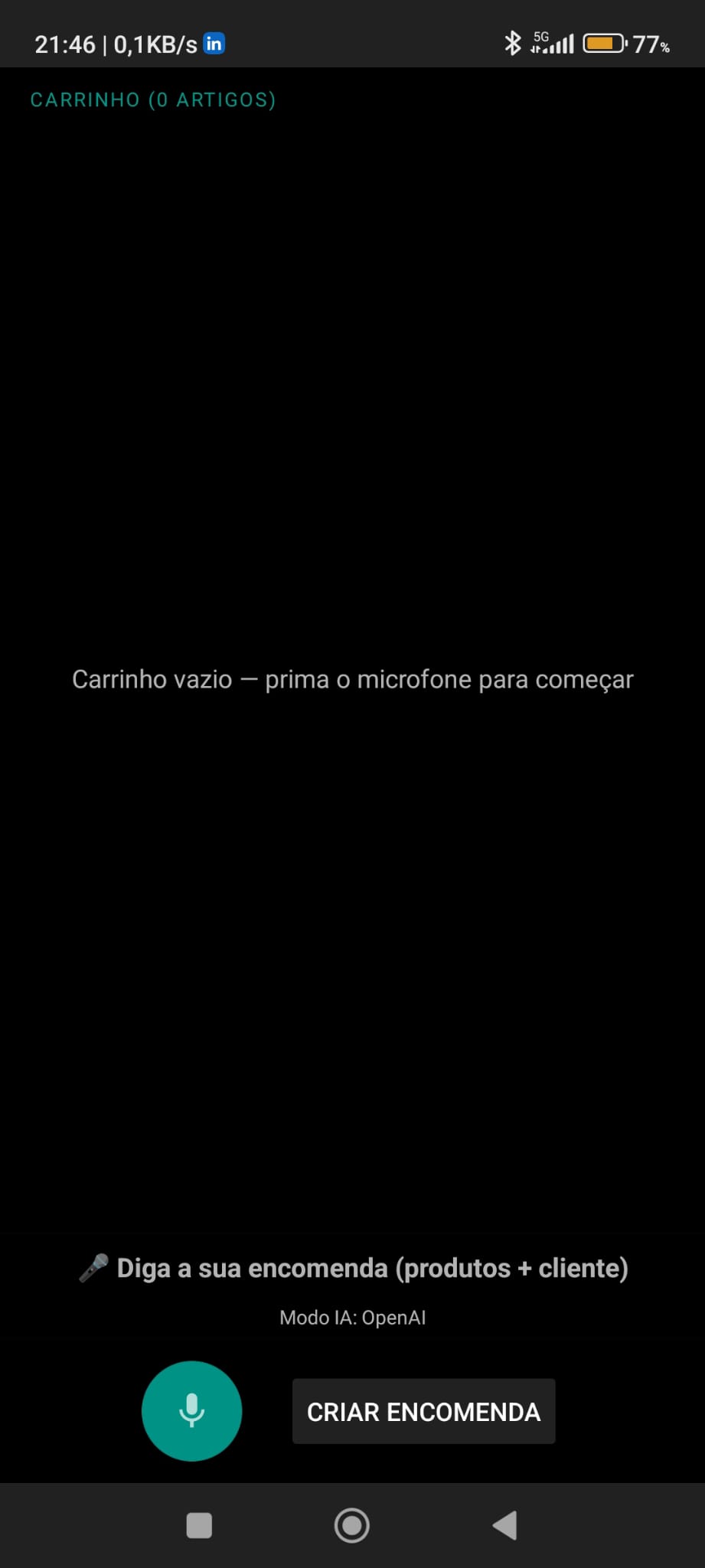 Assistente de IA e comandos de voz